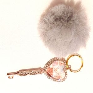 Rhinestone Heart Purse Charm